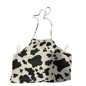 Cow print Haulter Top